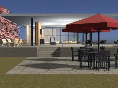 Pavilion cafe 25T04 3D model