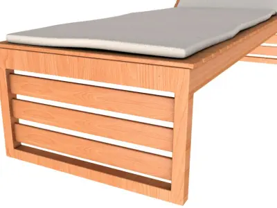 Beach chair Set 3D model