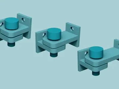 Simple Locker Window Door STL - Lock Set 3D print model