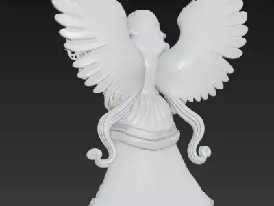Christmas Angel Bust Messenger of Light 3D Model 3D print model