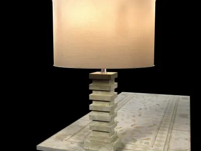 wisteria moorish desk white decorators lighting cinder table lam 3D model