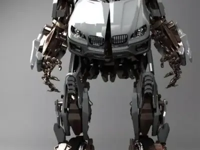 Hammer futuristic robot 3D model