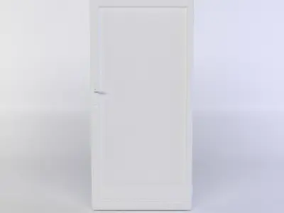 White door Low-poly 3D model order