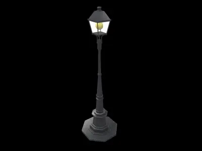 Street Lamp Low Poly 3D Model Low-poly 3D model
