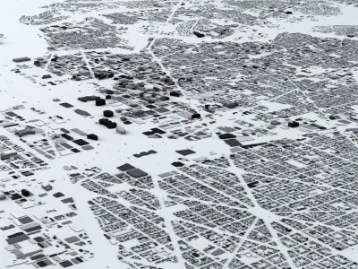 Washington DC Streets and Buildings 3D model