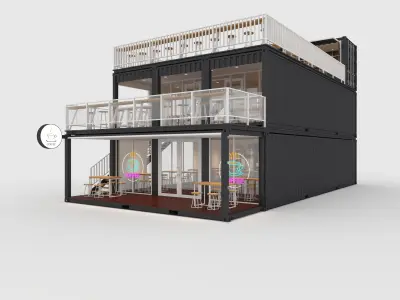 Container Cafe 10 3D model