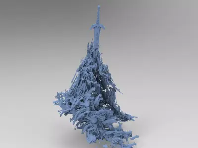 Templar sword mound 1 3D model