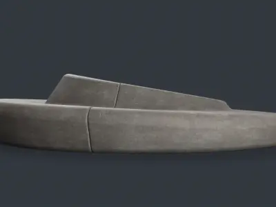 Modern Outdoor Bench 95 PBR Game Ready Low-poly 3D model