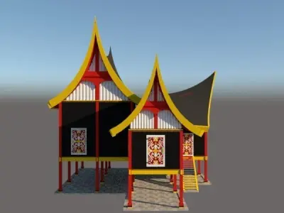 RUMAH TRADISIONAL MELAYU NEGERI SEMBILAN DARUL KHUSUS Free 3D print model