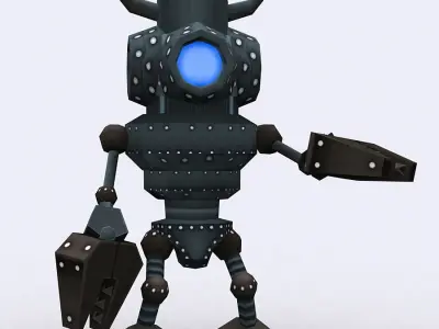 3DRT - Chibii-robot-19 Low-poly 3D model