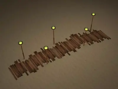 Garden Wooden Path  3D model