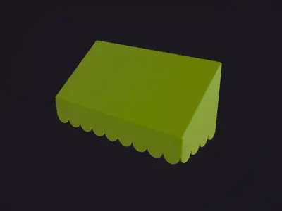 Green Shop Awning 3D model