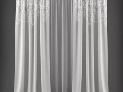 Curtain 3D model 298 Low-poly 3D model