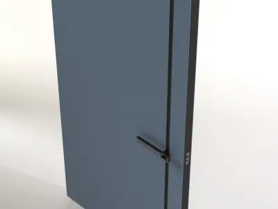 Frameless Door Low-poly 3D model