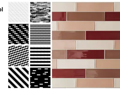 Subway Tile in Running Bond Layout Texture purchase