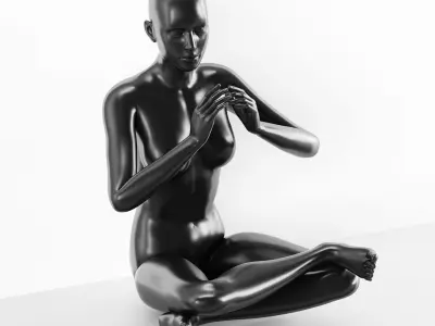 Female woman standing Pose Mannequin 3D model