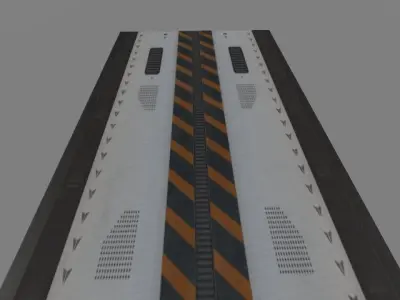 scifi-floor orange and stripe 3D model