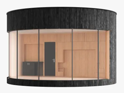 Outdoor Cylindrical Cabin 3D model