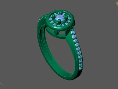 Women Rings 3DM STL Womens Rings DiamondDetails 3D print model 3D print model