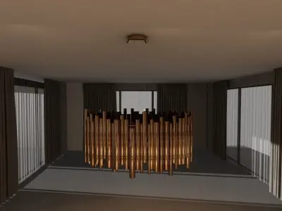 Ceiling lamp 3D model 12