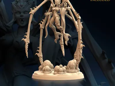 Spider Woman - Nightmare Stalker C Nude and Normal 3D print model