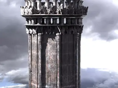 Dark Celtic Gods Tower 1 3D model