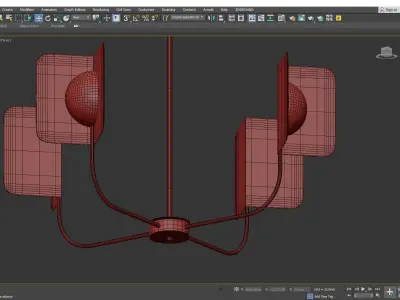 MM Lampadari Leaf 4 light Low-poly 3D model