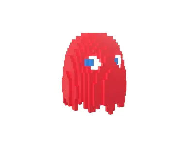 Voxel Blinky v1 001 Low-poly 3D model