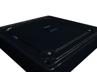 HighTech Data Hub Enclosure Low-poly 3D model