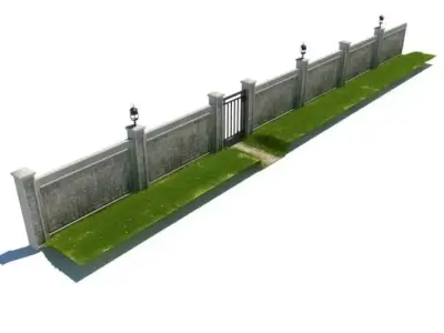 Fence With Gates 3D model