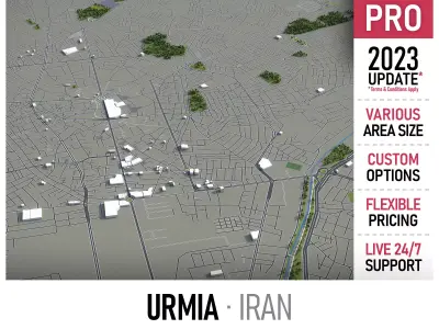 Urmia Low-poly 3D model