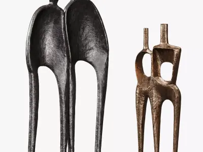 Decorative Set Metal-People 3D model