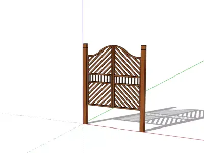 60 Wooden Fence Collection SketchUp SKP Models 3D model