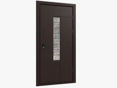 Entrance door Paradise Glass 3D model