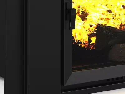 Wall Fireplace 1 3D model