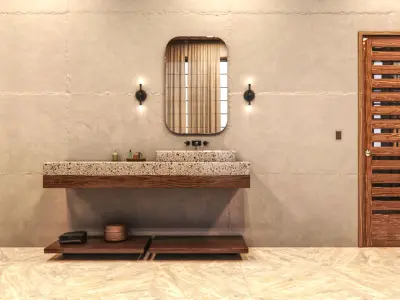 Japandi Bathroom 3D model