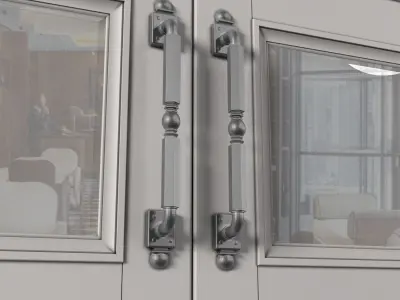 Interior sliding doors in Art Deco style 3D model purchase