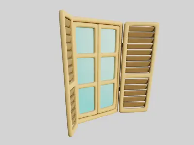 Cartoon Window 20b 3D model