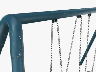 Tire swing outdoor 02 3D model