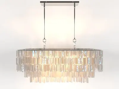 Hanging Capiz Chandelier 3D model