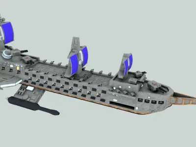 Space assault frigate 3D model