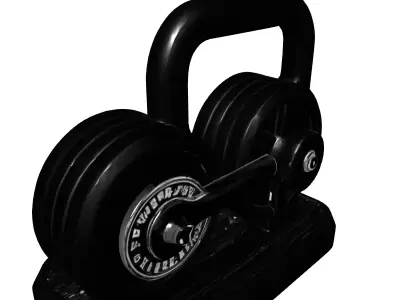 Adjustable Dumbbell Kettlebell Weight Set Low-poly 3D model