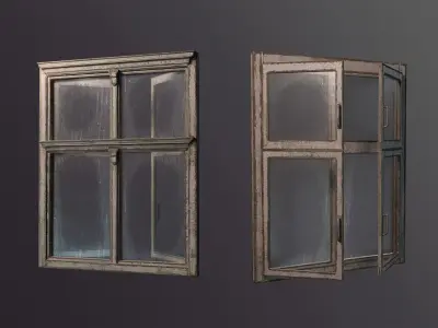 Old Windows pack Low-poly 3D model