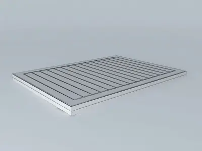 Bamboo Floor and Shower Mat Free 3D model