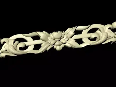 Central decor ornament for furniture 3D model 1109