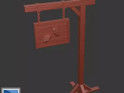 Fantasy Store Signpost Free 3D print model