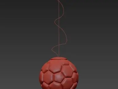 Elipse Collection pendant light with ball in middle 3D model