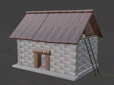 Small Rustic Summer Hut  Texture