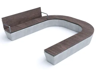 Street Bench 03 3D model
