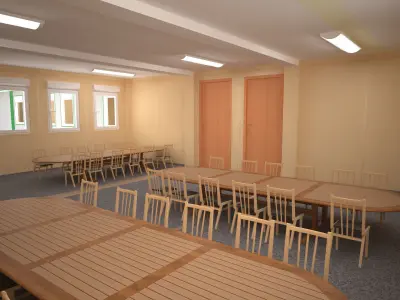 Kindergarten Modular Building 460m2 3D model